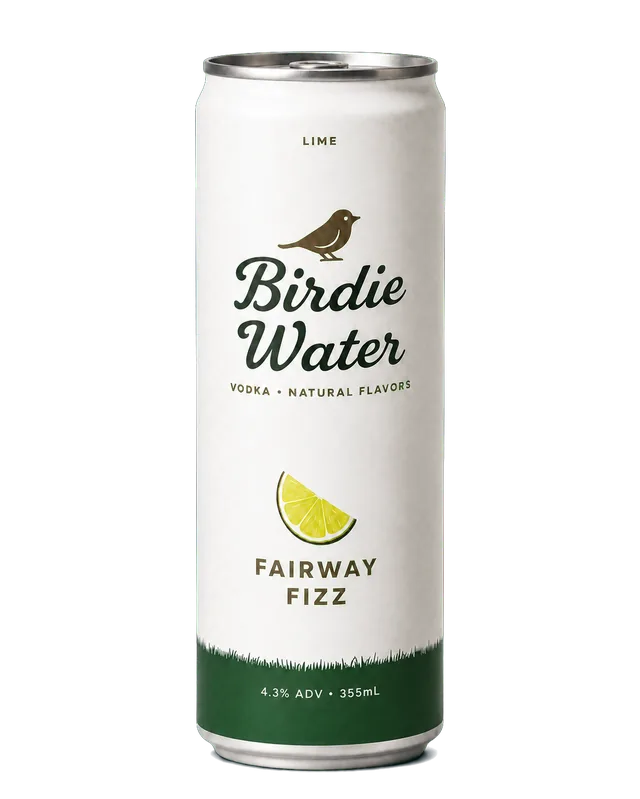 Birdie Water Fairway Fizz vodka seltzer can — lime