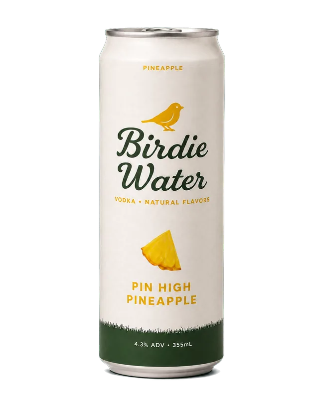 Birdie Water Pin High Pineapple vodka seltzer can — pineapple